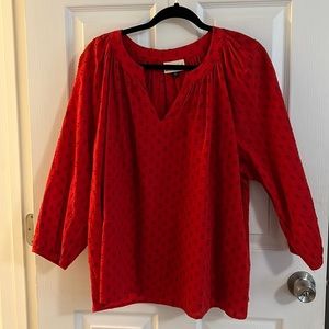 Plus Size Red Blouse